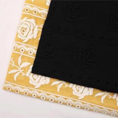 China 2022 Summer Selling Soft And Comfortable Breathable Chinese Heavy Duty Hand Feeling Cotton Eyelet Embroidery Fabrics For Dress for sale