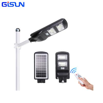 China High Lumen High Lumen Road ABS Radar Detector Heavy Duty Black 50w 100w 150w 200w 250w 300w All In One Solar Led Street Light for sale