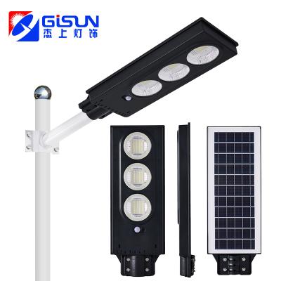 China Outdoor Time Switch Shine ABS Housing 300w All In One Led Solar Street Light With Motion Sensor for sale