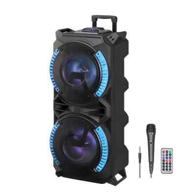 China Factory New Outdoor Party Wireless Speaker Dual 8 Inch BT Card Subwoofer High Power Loudspeaker Party Box Wireless Audio Portable Speaker for sale