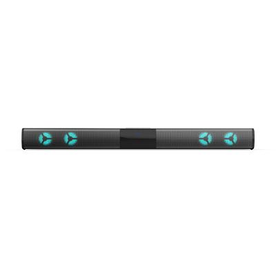 China 2021 Radio Sound Bar RGB Tooth Bar Hometheater Sound Bar TV Computer Echo Creative Blue Sound Wall Sound Bar Home Theater System for sale