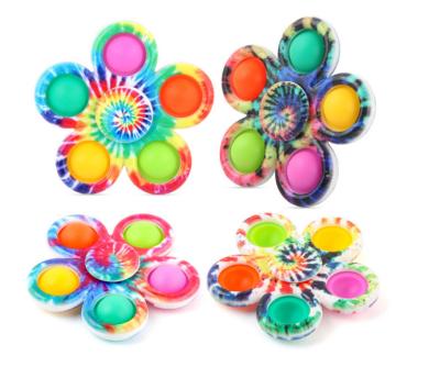 China HEBEIER 2021 Fashion Design Link Dye Funny Bubble Noise Relaxing Person Toy Colorful Spinner Spinner Toys For Christmas Gifts for sale