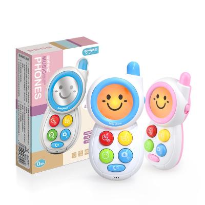 China 6M+ HEBEIER First Baby Mobile Phone Electronic Multifunctional Intelligent Mini Musical Toy Educational Story Learning Machine for sale