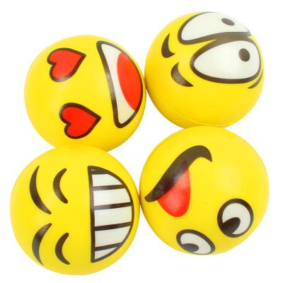 China New Design Duct And Stress Reliever HEBEIER PU Stress Reliever Cute Smiling Compression Kids Expanding Balls For Birthday Gifts for sale