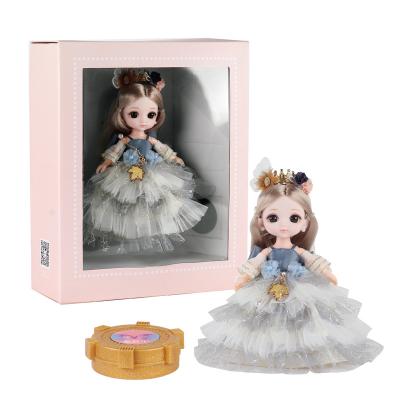 China Popular mini HEBEIER Amazon bjd doll princess dress vinyl dolls beautiful mini 16cm for girl gift box for sale