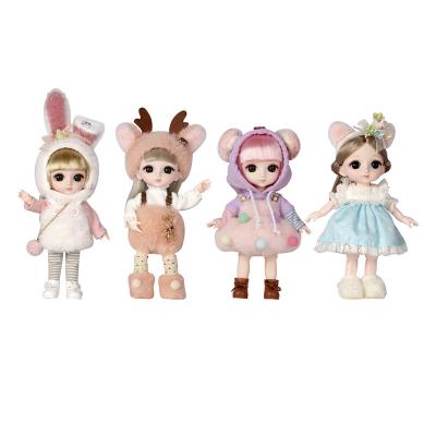 China HEBEIER Mini Lovely Mini BJD Joints Doll 14 Shop 16cm Dress Up Princess Dolls For Girl Toys for sale