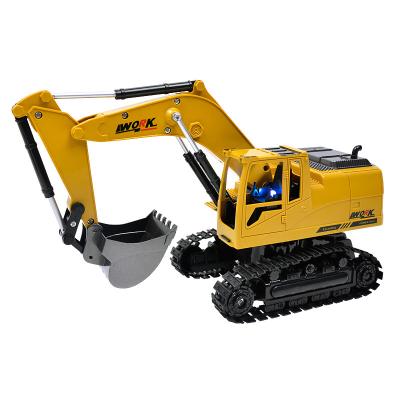 China HEBEIER Amazone Development Rc Alloy Intellectual Excavator Interactive Plastic Remote Digging Toys For Children for sale