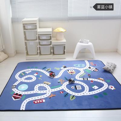 China Central Institute of Statistics Korean high-grade children's cartoon four seasons mow carpet slow mat baby game thickening rebound crawling mat for sale