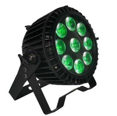 China High quality 6in1 sports stadiums high power 9x15w rgbwa uv led par can light to showcase led wash lighting for sale