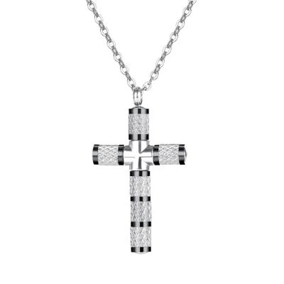 China Hiphop Naszyjnik Drop Shipping Design Fashion Necklace Stainless Steel Necklace Sublimation Hot Selling Cross Chain Jewelry for sale