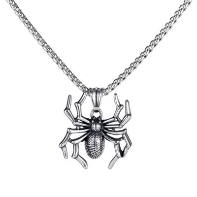 China TRENDY halskette drop shipping new fashion hotsale spider shape stainless steel necklaces for men necklace charms for sale