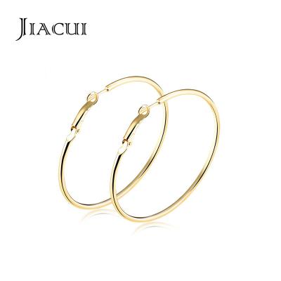 China Jiacui Trendy Jewelry Fashion Large Size Circle Stud Earrings For Women for sale