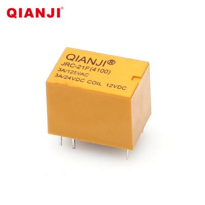 China QIANJI Low Price 3A Sugar Cube Sealed High Quality Relay 4100 DC12V Mini PCB Relay for sale