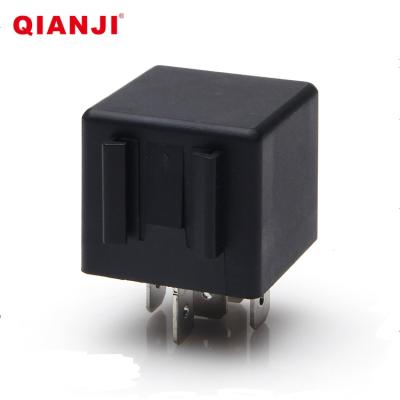 China AgSno2 QIANJI 4 Terminal Resistor 5 Pin Mini Relay 12V 24V 20A 30A Automotive Relay for sale