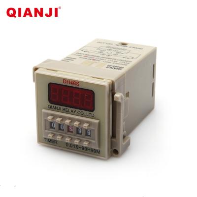 China QIANJI sealed chain 0.01s-99 hours delay 12 volt relay DH48S 99 minutes time for sale