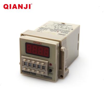 China QIANJI Store China 1-9999 Panel Mount AC220V Digital 3 Digits Online Counter Counter DH48J for sale