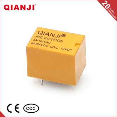 China QIANJI Standard DIP Terminals Contacts PCB Au Sealed JRC-21F (4100) Jacketed Relay for sale