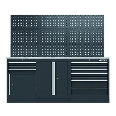 China Powder coating to resist scratching & Multifunctional Workshop Storage Cabinet Combination Workbench Combined Markings Garage Storage Solvent System for sale