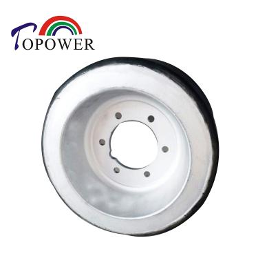 China Natural Rubber Tire Factory Pattern 15*9 Smooth Tow Truck Solid Tire 15x9 With Aluminum Rim for sale