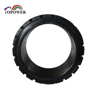 China From Factory Supply Natural Rubber Press Directly To Tire 22x8x16 Solid Cold Milling Machine Front Wheel for sale