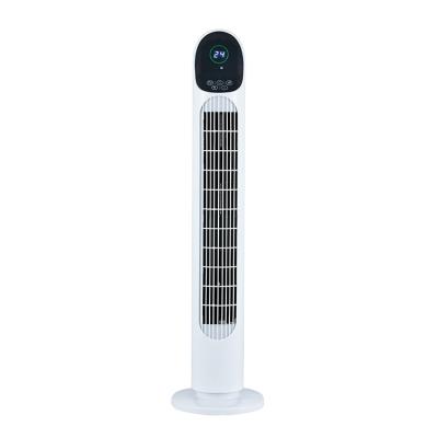 China Hotel Antimicrobal Horizontal One Piece Rate Portable Oscillating Cooling Tower Standing Fan For Living Room for sale