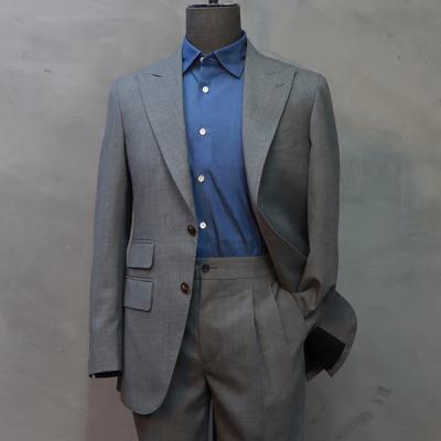 China Prospecting MTM Half Italian Style Hand Made Canvas Half Bespoke Tailored Suit Made By Custom Suits Tailor Set For Man's Summer Casual Suit for sale