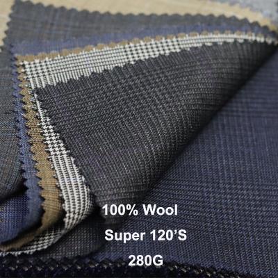 China Double Faced High Quality 100% Wool Suit Fabric 280G 120' Super S Bespoke Tailor Custom Suit Fabric Sample Book for sale