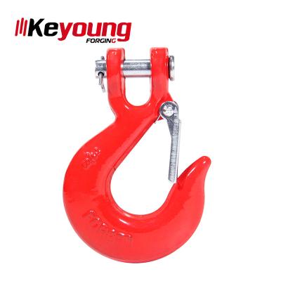 China Heavy Industry Heavy Duty Forged Alloy Steel Clevis Clevis Hook With Latch for sale