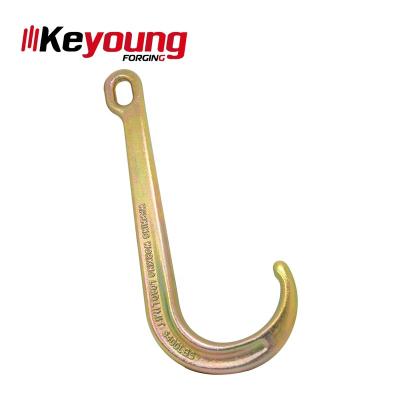 China General Industry 15inch Forged Heavy Duty G70 J-Hook Tow Hook for sale