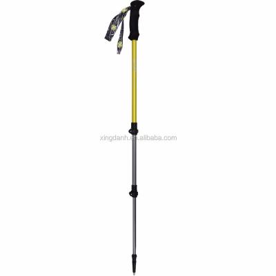 China Aerodynamic 7075 EVA 3 section trekking pole for sale