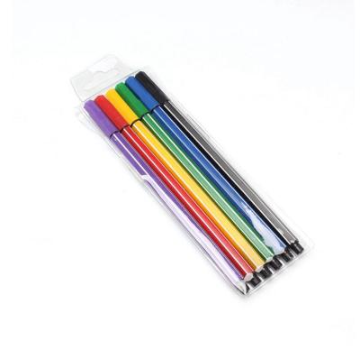 China Custom Felt Tip Hexagonal Tip Tote Bag PVC Fineliner Marker Pen Drawing Set for sale