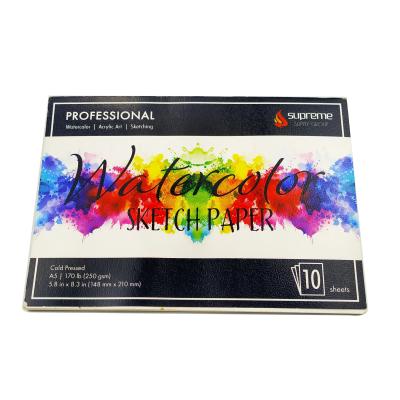 China OEM A4 12pages 300g Amazon School Watercolor Paper Book of Art Drawing Painting and Art Sketching Paper for sale