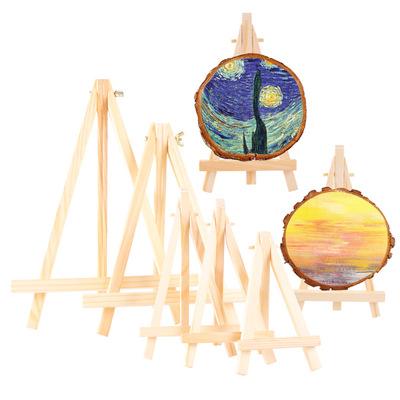 China Mini Triangle Wooden Easel Small Easel Display Photo Frame Portable Multifunctional Painting Rack for sale