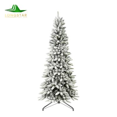 China PVC / PE 7ft Pe PVC Mixed Assembled Artificial Easy Install Christmas Tree for sale