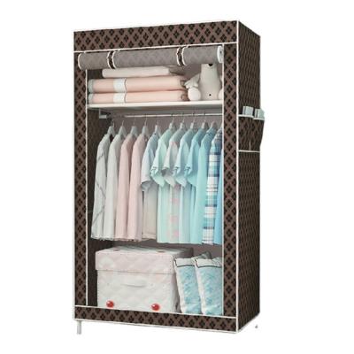 China Non-woven thickened hanging stored household cloth simple assembly cloth portable wardrobe for sale