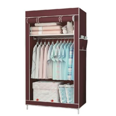 China Diy Hot Sale Foldable Solid Woven Fabric Non Woven Fabric Portable Wardrobe Storage Closet for sale