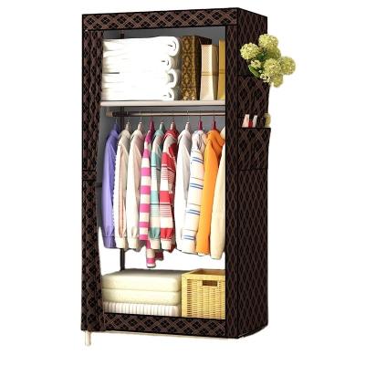 China Lightweight Stocked Wardrobe Fabric Wardrobe Cabinet And Portable Wardrobe With Cover for sale