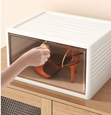 China Sustainable Plastic 1 Ply Box Shoes Case Thickened Transparent Plastic Drawer Case Boxes for sale