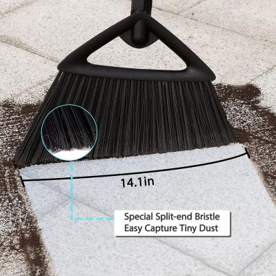 China Hot Sale Straight Heavy Duty Wholesale Household Cleaning Long Handled Heavy Duty Broom For Outdoor Rough Surface for sale