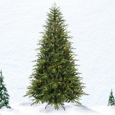 China Factory Direct Supply 7ft High Quality Pre Lit Artificial PE PVC Mixed Led Light Christmas Tree Christmas Tree for sale