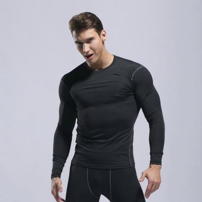 China Custom Logo Antibacterial Long Sleeves Fitness T-shirt Men Gym Wear For Male Sportswear Tops Quick Dry Clothing M50 for sale