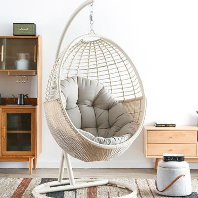 China Hot-selling modern outdoor rattan egg patio chair furniture garden hanging outdoor swing chair for sale