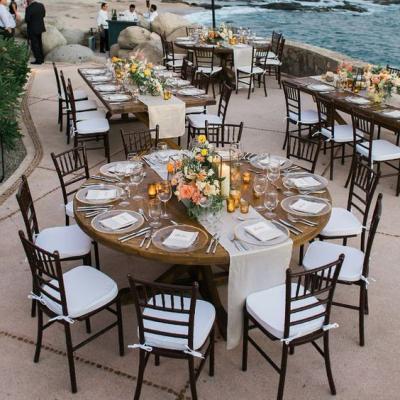 China Hotel Furniture Wooden Modern Cheap Outdoor Restaurant Dining Wedding Folding Banquet Table for sale