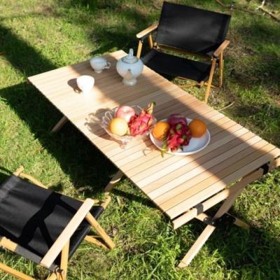 China Modern Outdoor Foldable Portable Camp Furniture Factory Picnic Camping Solid Wood Folding Table for sale