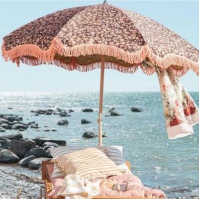 China Modern High Quality Cheap Wood Deck Sunshade Beauty Beach Outdoor Patio Umbrella Garden Umbrella for sale