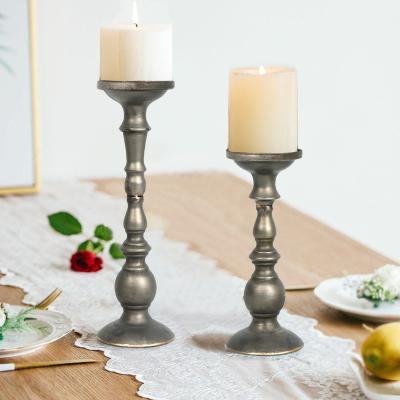 China Wholesale Modern Gold Candle Holder Metal Pillar For Home Decoration Candle Holders for sale