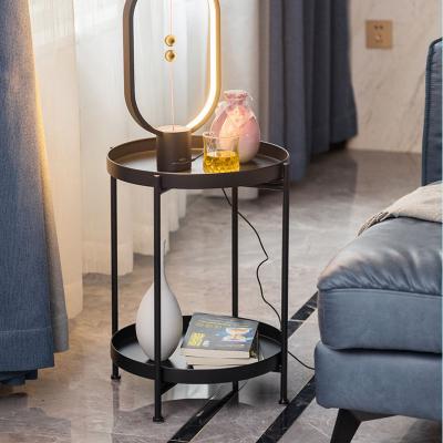 China Coffee Table Side Black Table (The Other) Living Room Furniture Cheap Metal Tray Small Round Table Modern Adjustable for sale