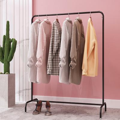 China Simple Wardrobe Coat Rack Single Pole Hanger Landing Hanger Household Bedroom Clothes Storage Rack for sale