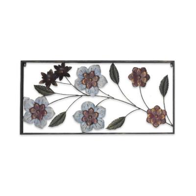 China Art Deco Leaf Wall Hanging Home Decor Wire Grid Metal Wall Art Decoration for Living Room for sale