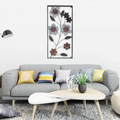 China Luxury Art Deco 3d Metal Home Decor Wall Art Leaf Shape Iron Frame Wall Art Decor for sale